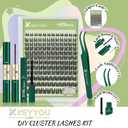KEYYOU LASH Extension Kit 144Pcs Angel Lash Clusters Kit Thick Eyelash Extension Kit with Glue and Seal,Tweezers,Remover for DIY lash extension kit at HomeKit-Angel A02-D-8-18MIX
