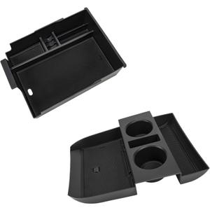 Carwiner 2PC Center Console Organizer Tray for 2023-2025 Hyundai Palisade Accessories with Armrest Storage Tray for Palisade Accessories Interior Storage Drawer Box Holder