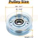2 Pack GY22172 Idler Pulley Replaces John Deere GY22172 Idler Pulley John Deere GY20067 Idler Pulley John Deere GY22172 Pulley for John Deere D140 Idler Pulley L100 L110 L120 L130 Lawn Decks