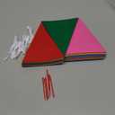 Outus 6 Sets Rainbow Pennant Banner Flags Garland Multicolor Bunting String Triangle Flags Bulk Rainbow Bunting for Carnival Birthday Party Festival Decorations(Rainbow Colors)