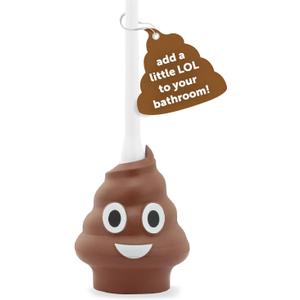 Maplefield Funny Poop-Shaped Decorative Toilet Plunger, Put The LOL in Bathroom Mishaps, Funny Plunger for Kids and Guests Bathrooms, Hilarious Gag Gift and Bathroom Unclogger Accessory
