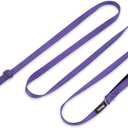Hyhug Nylon Adjustable 4-6ft Dog Leash with Soft Neoprene Padded Handle, Durable Heavy Duty Leash with Easy-to-Use Bolt Snap, Ideal for Jogging Outdoor (Ultra Violet)
