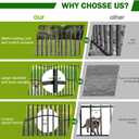 10 Panels Tall No Dig Garden Fence - 40in H x 22.5ft L, Reinforced Square Tube Rustproof Animal Barrier, Decorative Metal Fencing for Yard & Outdoor Dog Pet Play Areas