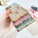 Fiyart Designed for Samsung Galaxy S24 Ultra Case,Compatible with MagSafe Love Heart Plating Camera Protection Clear Glitter Magnetic for Women Girls Shockproof Phone Cover Bumper 6.8"-Pink