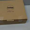 Porcelain Coffee Cup with Saucer 220ml/7.3oz for Cappuccino, Latte, and Tea, Black, Set of 2