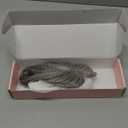 SEIKEA Hair Toppers for Women Real Human Hair, 10" Clip in Bangs Hand-tied Base 1.4 * 2.2inch Natural Realistic with Thinning Hair with Wispy Bangs Light Gray