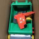 Maxx Action Large Motorized 19" Maxx Action Garbage Truck Toy Set with Lights and Sound Includes Dumpster, Trash Bin and Miniature Trash Pieces for Kids