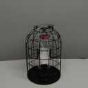 Nature's Rhythm Outdoor Hanging Bird Feeder Cage PC Tube Squirrel Proof Wild Bird Feeder with Large Metal Seed Guard Deterrent (PC Tube Bird Feeder)