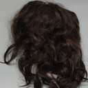 Rugelyss Long Wavy Dark Brown Wig with Bang Big Bouffant Beehive Wigs for Women fits 80s Costume or Halloween Party