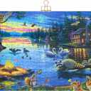 300 Piece Puzzles for Adults Large Piece - Jigsaw Puzzles for Kids Seniors - Lakeside Evening Licensed by Bridget Voth