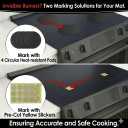 Extra -Large Translucent Induction Cooktop Protector Cover Mat 20.4" x 30.7 "(Magnetic) | 230C (450) Heat-Resistant | Range Covers for Electric Stove | Multi-Use Silicone Mat (TSMGTS4)