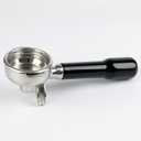 58mm Portafilter Double Spout Compatible with E61 Group Head, 2 ears 58mm Portafilter with Filter Basket and ABS Handle