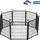 Garden Fencing 48 inch High, 8 Panels Total 17.7Ft(L). Garden Fence Border, Flower Bed Fencing, Dog Fences for The Yard, Dog Digging Fence Barrier (No Gate) (48in(H)x17.7FT(L) 8 Panels No Gate)