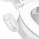 LUXE Bidet NEO 320 Plus - Warm Water, Dual Nozzle, Non-Electric Bidet Attachment for Toilet Seat, Patented Slide-In Install, 360 Self-Clean, EZ-Lift to Clean, Feminine & Rear Wash (White)