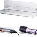 Hair Straightener Wall Mounted, Dryer and Curling Iron Holder Stainless Steel, Adhesive Hair Tool Organizer, Bathroom Bedroom Straighteners Holder for Flat Iron, Dryer Brush,Hairdryer