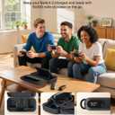 Belkin Nintendo Switch 2 Case w/Integrated 10,000mAh Power Bank Charger, Portable Hard Shell Protective Carrying Case with Pockets for AirTag, Game Cartridges for Travel - Charcoal (Black)