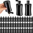 Domensi 36 Pcs 3.4 oz Travel Bottles with Flip Cap Plastic Travel Size Toiletries Bottles Portable Leak Proof Squeeze Refillable Empty Cosmetic Containers for Liquid Shampoo Lotions(Whole Black)