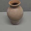 LUKA Ceramic Rustic Farmhouse Vase, 9.2 inch Whitewashed Terracotta Vase, Pottery Decorative Flower Vases,Clay Decorative Vases for Home Decor, Table, Living Room, Shelf, Mantel Decoration