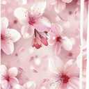 CRASPIRE Cherry Stretchable Book Cover Sakura Flower Washable Reusable Large Nylon Book Protector Elastic Notebook Wraps Suitable for Hardcover Books Classroom Students