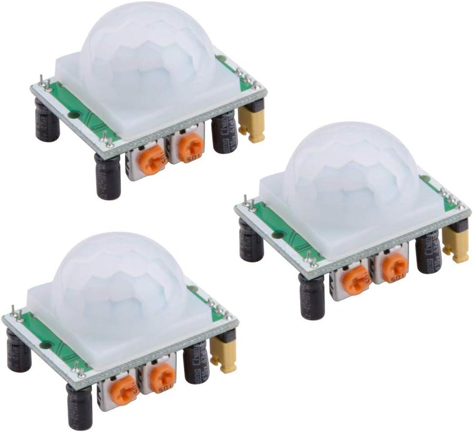HiLetgo 3pcs HC-SR501 PIR Infrared Sensor Human Body Infrared Motion Module for Arduino Raspberry Pi