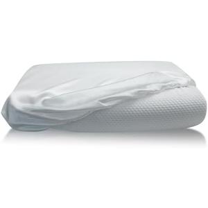 Silk Pillow Cases 100% Mulberry Silk – Soft, Breathable & Washable, Stretchable Design, Odor-Resistant, Gentle on Sensitive Skin, Comfortable Year-Round, Great for Travel & Home White