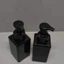 UUJOLY Foaming Soap Dispenser, 15oz Refillable Pump Bottle Plastic for Liquid Soap, Shampoo, Body Wash, 2 Pcs, Black