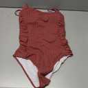 Women's One Piece Swimsuit Tummy Control Square Neck Bathing Suit Ruched Adjustable Straps, M