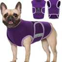 MIGOHI Dog Anxiety Relief Coat,Comfort Anxiety Vest for Dogs,Adjustable Dog Anxiety Calming Wrap for Fireworks,Thunderstorms,Travel, Separation, Anxiety Jacket for Large Dogs,L,Purple (Large(Chest:24.4"-29"))