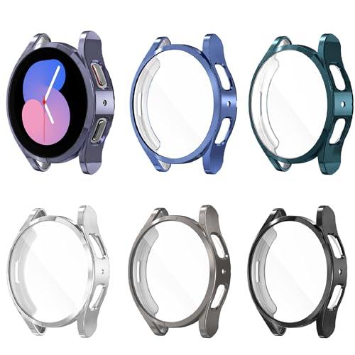 [6 Pack] YUVIKE Watch Screen Protector Compatible with Samsung Galaxy Watch 5 40mm (SM-R900) and Galaxy Watch 4 40mm (SM-R860), Soft TPU Case Protective Cover for Galaxy Watch5&4&FE 40MM