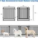 New Thickened Version Dog Playpen, 32 Inch Dog Fences for The Yard, Portable Outdoor Dog Playpen for Large/Medium/Small Dogs, Foldable Metal Dog Dlaypen, with Doors (16 Panels, 32 Inch)