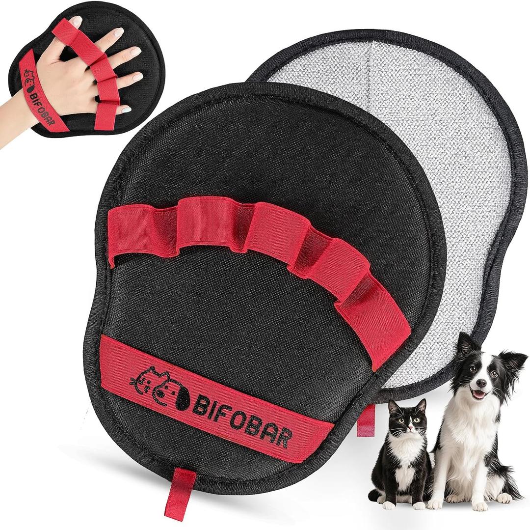 Pet Hair Removal Glove - Magic Brush Electrostatic Mitt for Dogs & Cats, Reusable Grooming Gloves - Dog Hair Remover Tool with 5-Finger Design for Couch, Carpet, Furniture, Laundry & Clothing