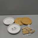 Raised Slow Feeder Cat Bowl, 5.9 Inch Wide Shallow Ceramic Elevated Glass Food Bowl Puzzle Feeders, Anti Vomit Cat Dish, Whisker Friendly Pet Plates Feeding Station for Indoor Cats, Kitten(2 Set) (White)