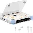 Portable CD Player, Personal CD Player with Bluetooth for Home, Rechargeable Small CD Player with Headphones,Built-in HiFi Speakers, Support CD/AUX/USB, Anti-Skip/Shockproof