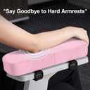 Smiry Ergonomic Office Chair Armrest Pads, Memory Foam Arm Rest Covers, Non-Slip Armrest Cushion with Adjustable Buckles and Straps, Elbow Relief for Desk, Gaming & Wheelchair (Pink, Set of 2)