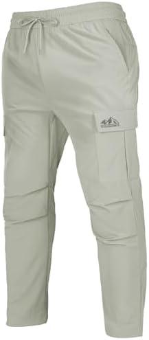 BANTREK Men's Track Pants Outdoor Athletic Running Casual Joggers Pants with Zipper Pockets Lightweight Quick Dry S
