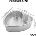 3 Pieces 8 Inch Heart Shaped Aluminum Cake Pans - Funny Baking Tins, DIY Heart Cake Molds for Kitchen, Birthday & Wedding Baking