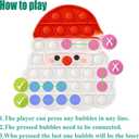 Christmas Red White Santa Claus Silicone Pops Bubble Sensory Fidget Toy Game Cup Mat