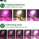 Wolezek Grow Lights for Indoor Plants, 100 LEDs Full Spectrum Plant Lights for Indoor Growing with Adjustable Stand, 5-Heads Grow Lamp with Auto 6/12/16H Timer, 3 Light Modes, 5 Levels Dimmable