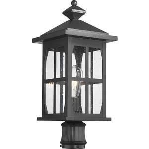 Darkaway Outdoor Post Lights, 21.3-inch Large Exterior Post Lantern Lamp Waterproof Aluminum Housing Lamp with Seeded Glass, Fence Pole Deck Lighting for Garden Patio Pathway Driveway
