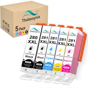 Refillable 280XL 281XL Ink Cartridges PGI-280XXL CLI-281XXL for Compatible for Canon PIXMA TS702 TS702a TS6120 TS6220 TS6320 TS8120 TS8220 TS8320 TR7520 TR8520 TR8620 TS9120 TS9520 Printer