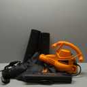 LawnMaster BV1210 Electric Blower Vacuum Mulcher 12 Amp 2-Speed Adjustment with Metal Impeller 240 MPH 380 CFM 16:1 Mulch Ratio with Collection Bag