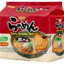 3 x Hikari Menraku Ramen Spicy Sesame Japanese Instant Noodle Soup, 5 Pack 18.4 Oz