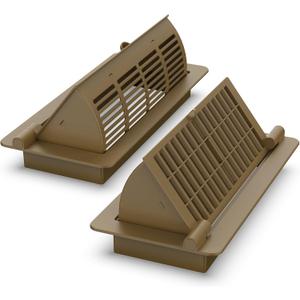 Floor Vent Cover 2 Pack, Heat Air Vent Deflectors for Home Floor 4 '' x 10 '', Adjustable Pop Up Floor Vent Register Use for Home, Office, Brown