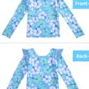 JerrisApparel Little Girls Summer Two Piece Boyshort Tankini Kids Swimsuit, 6-7Y