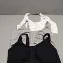 Fruit of the Loom Women's Multi-Pack Front Closure Cotton Bra (42, Black/White/Heather Grey 3-pack)