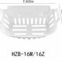 Ice Basket Replacement for Small Household Ice Makers - Food-Grade Plastic Ice Storage Bin Accessory with Drain Design ((Size:7.17"D x 4.37"W x 3.15"H)(HZB-16M/Z))