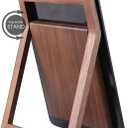 Desktop Black Glass Dry Erase Whiteboard with Reversible Wood Stand, Small Portable White Board Easel for Desk, Reusable Desk Notepad 9.5"x6.7" for Office, Home, School, Marker&Eraser Included, Yeoux