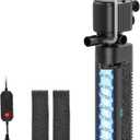 Aquarium Filter with UV, 450GPH for 40-150 Gallon Tanks, Submersible with Timer for Crystal Clear Water in Aquarium, Pond, Turtle Tank25W