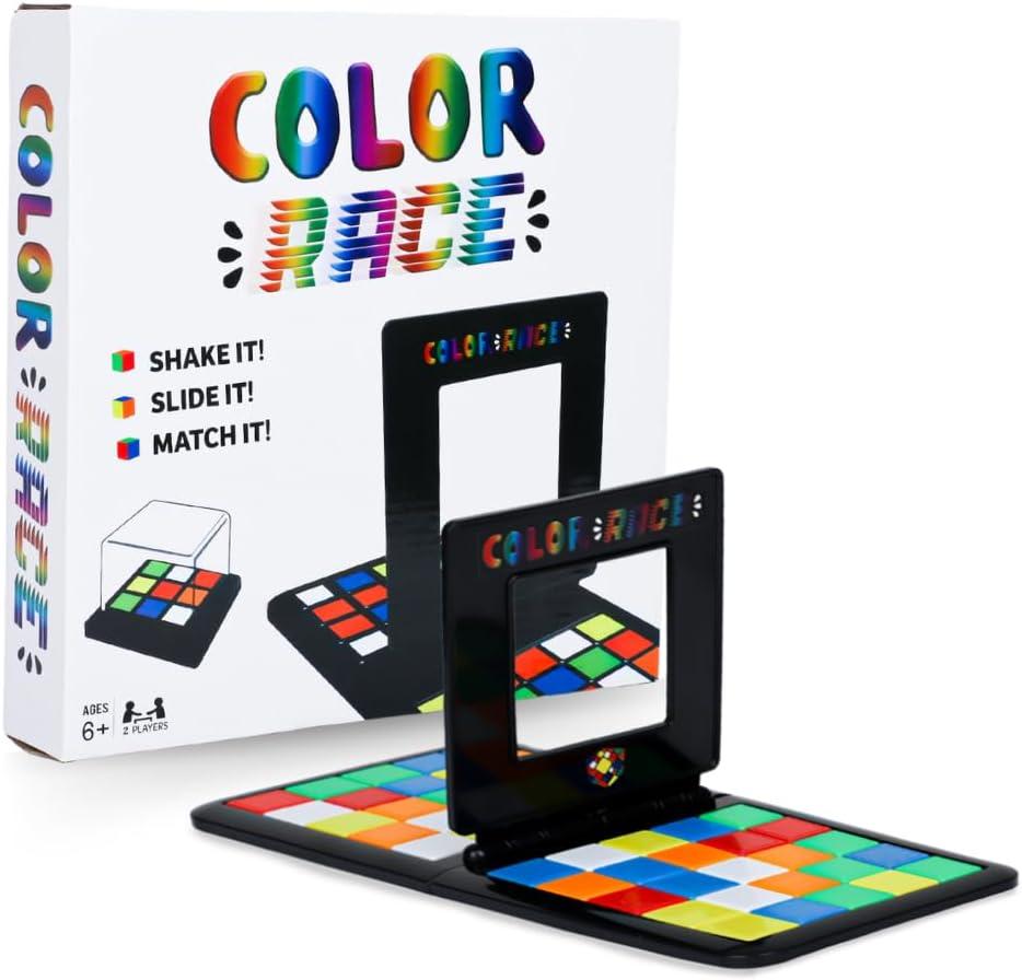 Point Games Color Race Game – 2Player Speed Race for Kids and Adults – Shake, Slide and Match BrainTeaser Puzzle Game – Fun SpeedSolving Travel Board Games