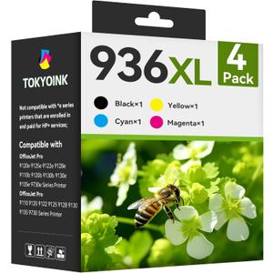 936XL 936 Ink Cartridges Replacement for HP 936 Ink Cartridges for HP 936e Ink 936XL Black and 936 Color Combo Pack for HP OfficeJet Pro 9120e 9730e 9130 9135e 9122e 9128e 9110b 9120b Printer